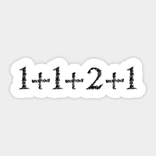 1+1+2+1 Sticker